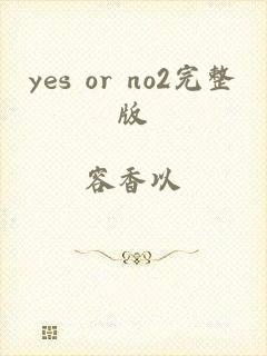 yes or no2完整版